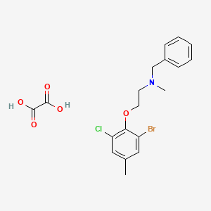 molecular formula C19H21BrClNO5 B4039128 N-benzyl-2-(2-bromo-6-chloro-4-methylphenoxy)-N-methylethanamine;oxalic acid 