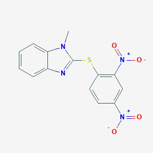molecular formula C14H10N4O4S B403949 Benzimidazole, 1-methyl-2-(2,4-dinitrophenylthio)- 