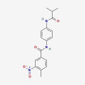 molecular formula C18H19N3O4 B4039624 N-[4-(isobutyrylamino)phenyl]-4-methyl-3-nitrobenzamide 