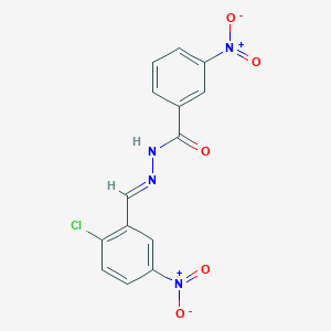 molecular formula C14H9ClN4O5 B403990 N'-(2-chloro-5-nitrobenzylidene)-3-nitrobenzohydrazide 