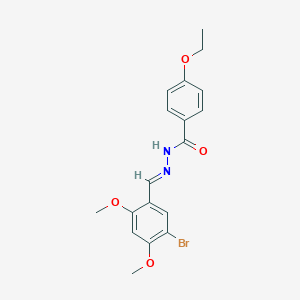 molecular formula C18H19BrN2O4 B404014 N'-(5-bromo-2,4-dimethoxybenzylidene)-4-ethoxybenzohydrazide 