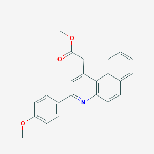 molecular formula C24H21NO3 B404030 ethyl [3-(4-methoxyphenyl)benzo[f]quinolin-1-yl]acetate 