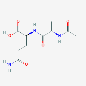 molecular formula C10H17N3O5 B040404 (S)-2-((S)-2-Acetamidopropanamido)-5-amino-5-oxopentanoic acid CAS No. 121574-43-4