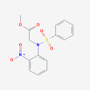 molecular formula C15H14N2O6S B404061 Methyl [2-nitro(phenylsulfonyl)anilino]acetate 