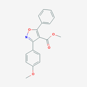 molecular formula C18H15NO4 B040407 4-Isoxazolecarboxylicacid,3-(4-methoxyphenyl)-5-phenyl-,methylester(9CI) CAS No. 115665-24-2