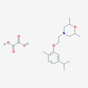 molecular formula C20H31NO6 B4040780 2,6-Dimethyl-4-[2-(2-methyl-5-propan-2-ylphenoxy)ethyl]morpholine;oxalic acid 