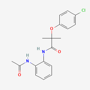 molecular formula C18H19ClN2O3 B4040817 N-[2-(acetylamino)phenyl]-2-(4-chlorophenoxy)-2-methylpropanamide 