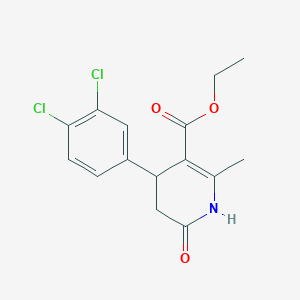 molecular formula C15H15Cl2NO3 B404116 Ethyl 4-(3,4-dichlorophenyl)-2-methyl-6-oxo-1,4,5,6-tetrahydropyridine-3-carboxylate 