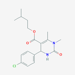 molecular formula C18H23ClN2O3 B404120 Isopentyl 4-(4-chlorophenyl)-1,6-dimethyl-2-oxo-1,2,3,4-tetrahydro-5-pyrimidinecarboxylate 
