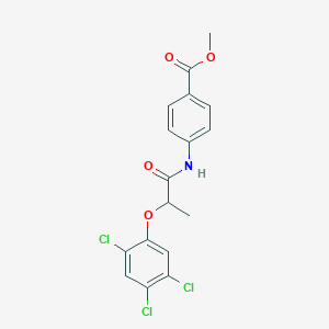 molecular formula C17H14Cl3NO4 B404137 Methyl 4-{[2-(2,4,5-trichlorophenoxy)propanoyl]amino}benzoate 