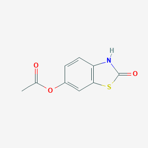 molecular formula C9H7NO3S B040416 2-Oxo-2,3-dihydrobenzo[d]thiazol-6-yl acetate CAS No. 115045-85-7