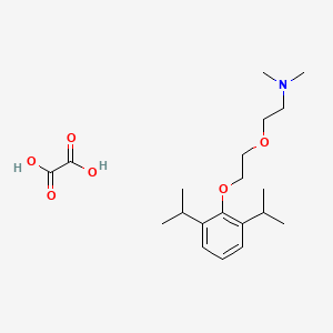molecular formula C20H33NO6 B4041858 2-[2-[2,6-di(propan-2-yl)phenoxy]ethoxy]-N,N-dimethylethanamine;oxalic acid 