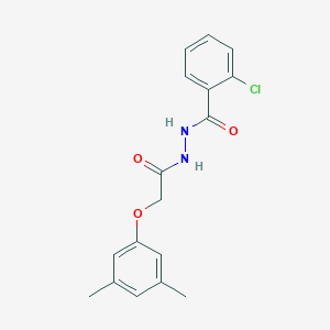 2-chloro-N'-[(3,5-dimethylphenoxy)acetyl]benzohydrazide