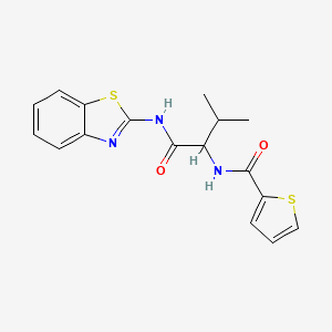 molecular formula C17H17N3O2S2 B4042085 N-[1-(1,3-benzothiazol-2-ylamino)-3-methyl-1-oxobutan-2-yl]thiophene-2-carboxamide 