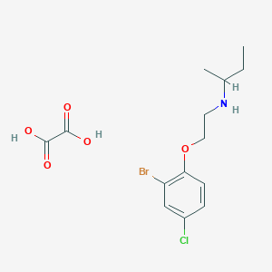 molecular formula C14H19BrClNO5 B4042136 N-[2-(2-bromo-4-chlorophenoxy)ethyl]butan-2-amine;oxalic acid 
