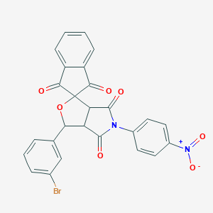 3-(3-bromophenyl)-5-(4-nitrophenyl)-3a,6a-dihydrospiro[furo[3,4-c]pyrrole-1,2'-indene]-1',3',4,6(3H,5H)-tetrone