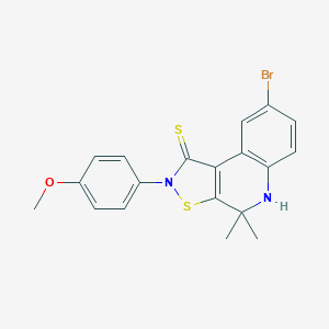 8-bromo-2-(4-methoxyphenyl)-4,4-dimethyl-4,5-dihydro[1,2]thiazolo[5,4-c]quinoline-1(2H)-thione