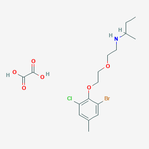 molecular formula C17H25BrClNO6 B4042203 N-[2-[2-(2-bromo-6-chloro-4-methylphenoxy)ethoxy]ethyl]butan-2-amine;oxalic acid 