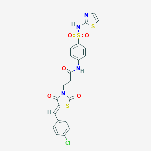 3-[5-(4-chlorobenzylidene)-2,4-dioxo-1,3-thiazolidin-3-yl]-N-{4-[(1,3-thiazol-2-ylamino)sulfonyl]phenyl}propanamide