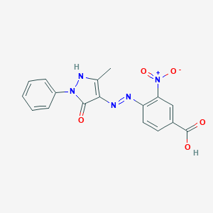 3-nitro-4-[2-(3-methyl-5-oxo-1-phenyl-1,5-dihydro-4H-pyrazol-4-ylidene)hydrazino]benzoic acid