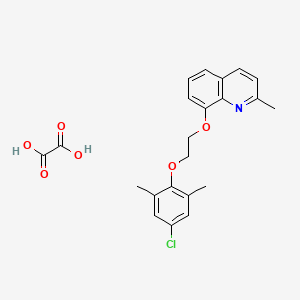 molecular formula C22H22ClNO6 B4042290 8-[2-(4-Chloro-2,6-dimethylphenoxy)ethoxy]-2-methylquinoline;oxalic acid 