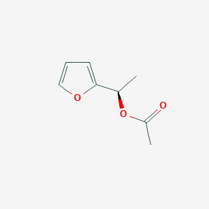 molecular formula C8H10O3 B040423 (R)-(-)-1-(2-呋喃基)乙酸乙酯 CAS No. 113471-32-2