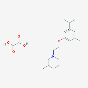 molecular formula C20H31NO5 B4042332 3-Methyl-1-[2-(3-methyl-5-propan-2-ylphenoxy)ethyl]piperidine;oxalic acid 