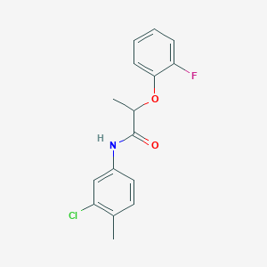molecular formula C16H15ClFNO2 B4042361 N-(3-chloro-4-methylphenyl)-2-(2-fluorophenoxy)propanamide 