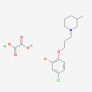 molecular formula C17H23BrClNO5 B4042393 1-[3-(2-bromo-4-chlorophenoxy)propyl]-3-methylpiperidine oxalate 