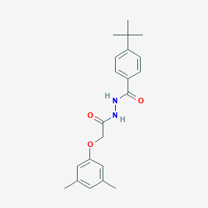 molecular formula C21H26N2O3 B404243 N'-(4-tert-butylbenzoyl)-2-(3,5-dimethylphenoxy)acetohydrazide 