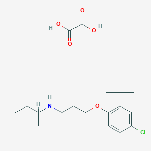 molecular formula C19H30ClNO5 B4042513 N-[3-(2-tert-butyl-4-chlorophenoxy)propyl]-2-butanamine oxalate 