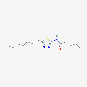 N-(5-heptyl-1,3,4-thiadiazol-2-yl)pentanamide