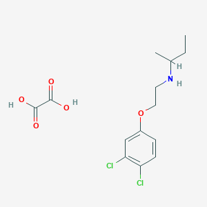 molecular formula C14H19Cl2NO5 B4042815 N-[2-(3,4-dichlorophenoxy)ethyl]butan-2-amine;oxalic acid 