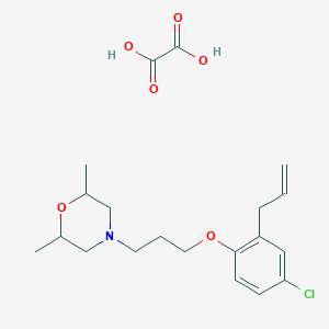 molecular formula C20H28ClNO6 B4042971 4-[3-(4-Chloro-2-prop-2-enylphenoxy)propyl]-2,6-dimethylmorpholine;oxalic acid 