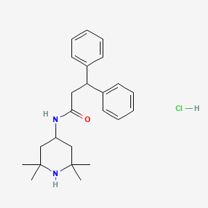 molecular formula C24H33ClN2O B4043059 3,3-diphenyl-N-(2,2,6,6-tetramethylpiperidin-4-yl)propanamide;hydrochloride 