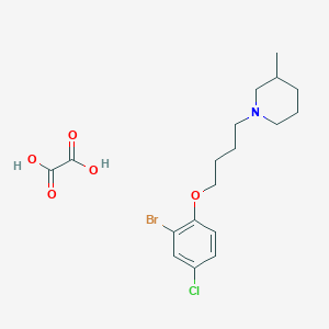 molecular formula C18H25BrClNO5 B4043237 1-[4-(2-Bromo-4-chlorophenoxy)butyl]-3-methylpiperidine;oxalic acid 