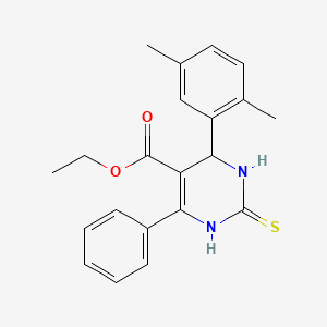 molecular formula C21H22N2O2S B4043319 ethyl 4-(2,5-dimethylphenyl)-6-phenyl-2-sulfanylidene-3,4-dihydro-1H-pyrimidine-5-carboxylate 