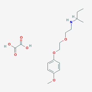 molecular formula C17H27NO7 B4043598 N-[2-[2-(4-methoxyphenoxy)ethoxy]ethyl]butan-2-amine;oxalic acid 