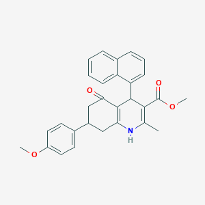 molecular formula C29H27NO4 B404365 Methyl 7-(4-methoxyphenyl)-2-methyl-4-(naphthalen-1-yl)-5-oxo-1,4,5,6,7,8-hexahydroquinoline-3-carboxylate 