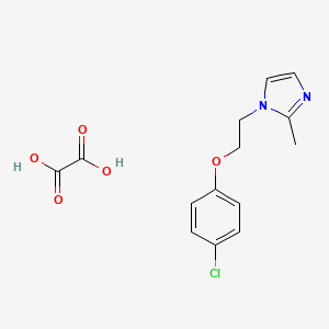 molecular formula C14H15ClN2O5 B4043869 1-[2-(4-chlorophenoxy)ethyl]-2-methyl-1H-imidazole oxalate 