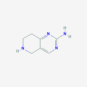 molecular formula C7H10N4 B040440 5,6,7,8-四氢吡啶并[4,3-d]嘧啶-2-胺 CAS No. 124458-31-7