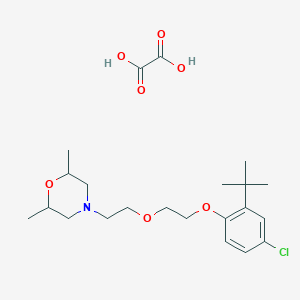 molecular formula C22H34ClNO7 B4044095 4-[2-[2-(2-Tert-butyl-4-chlorophenoxy)ethoxy]ethyl]-2,6-dimethylmorpholine;oxalic acid 