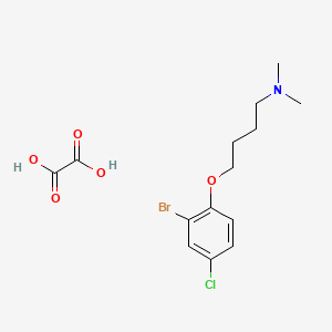 molecular formula C14H19BrClNO5 B4044154 4-(2-bromo-4-chlorophenoxy)-N,N-dimethylbutan-1-amine;oxalic acid 