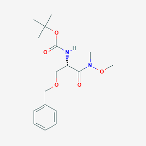 molecular formula C17H26N2O5 B040442 Boc-O-benzyl-L-serine N,O-dimethylhydroxamide CAS No. 115186-34-0