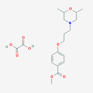 molecular formula C19H27NO8 B4044217 Methyl 4-[3-(2,6-dimethylmorpholin-4-yl)propoxy]benzoate;oxalic acid 