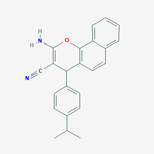 molecular formula C23H20N2O B404433 2-AMINO-4-[4-(PROPAN-2-YL)PHENYL]-4H-BENZO[H]CHROMENE-3-CARBONITRILE 