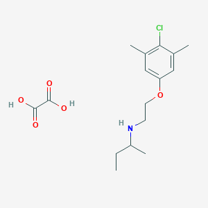 molecular formula C16H24ClNO5 B4044623 N-[2-(4-chloro-3,5-dimethylphenoxy)ethyl]butan-2-amine;oxalic acid 