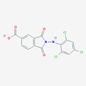 molecular formula C15H7Cl3N2O4 B404472 1,3-dioxo-2-[(2,4,6-trichlorophenyl)amino]-2,3-dihydro-1H-isoindole-5-carboxylic acid 
