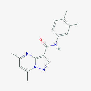 molecular formula C17H18N4O B404481 N-(3,4-dimethylphenyl)-5,7-dimethylpyrazolo[1,5-a]pyrimidine-3-carboxamide 