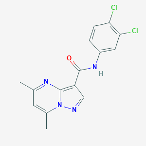 molecular formula C15H12Cl2N4O B404484 N-(3,4-dichlorophenyl)-5,7-dimethylpyrazolo[1,5-a]pyrimidine-3-carboxamide 